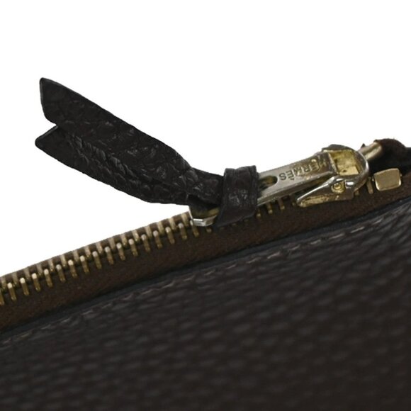 HERMES Logos Dogon GM Long Bifold Wallet Togo Leather Brown GHW 86YH814 - Picture 15 of 16